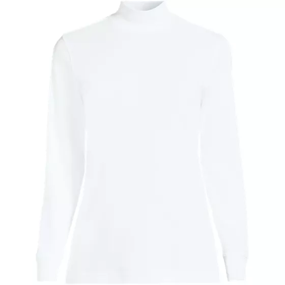 School Uniform Women's Relaxed Cotton Mock Turtleneck - primary