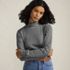 Women's Relaxed Cotton Long Sleeve Mock Turtleneck, alternative image
