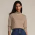 Women's Petite Relaxed Cotton Long Sleeve Mock Turtleneck, alternative image