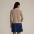 Women's Petite Relaxed Cotton Long Sleeve Mock Turtleneck, Back