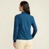 Women's Petite Relaxed Cotton Long Sleeve Mock Turtleneck, Back