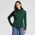 Women's Relaxed Cotton Long Sleeve Mock Turtleneck, Front