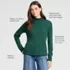 Women's Petite Relaxed Cotton Long Sleeve Mock Turtleneck, alternative image