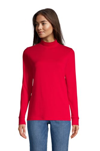 petite mock turtleneck tops