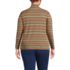 Women's Plus Size Relaxed Cotton Long Sleeve Mock Turtleneck, Back