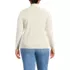 Women's Plus Size Relaxed Cotton Long Sleeve Mock Turtleneck, Back