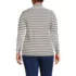 Women's Plus Size Relaxed Cotton Long Sleeve Mock Turtleneck, Back