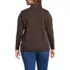 Women's Plus Size Relaxed Cotton Long Sleeve Mock Turtleneck, Back