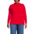 Women's Plus Size Relaxed Cotton Long Sleeve Mock Turtleneck, Front