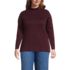 Women's Plus Size Relaxed Cotton Long Sleeve Mock Turtleneck, Front