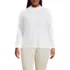 School Uniform Women's Plus Size Relaxed Cotton Long Sleeve Mock Turtleneck, Front