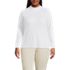 School Uniform Women's Plus Size Relaxed Cotton Long Sleeve Mock Turtleneck, Front