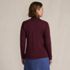 Women's Plus Size Relaxed Cotton Long Sleeve Mock Turtleneck, Back