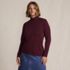 Women's Plus Size Relaxed Cotton Long Sleeve Mock Turtleneck, Front