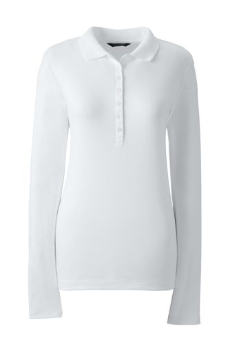 white polo shirt long sleeve women's