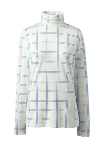 Women's Cotton/Modal Print Roll Neck