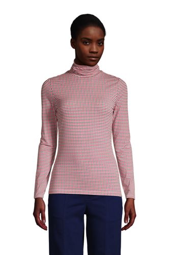 Women's Petite Cotton-modal Print Roll Neck | Lands' End