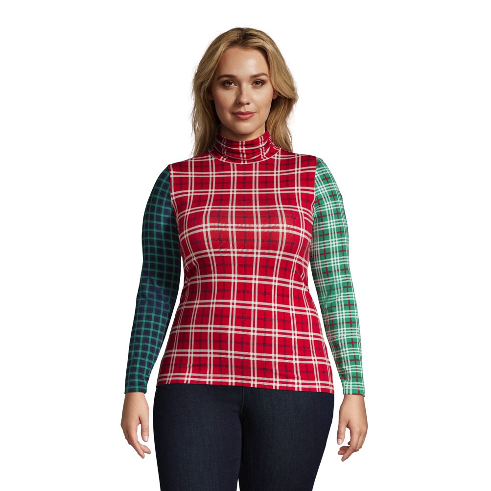 Red on sale plaid turtleneck