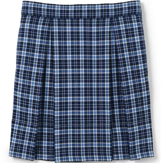 Little Girls Plaid Top of Knee Pleat Skort - primary