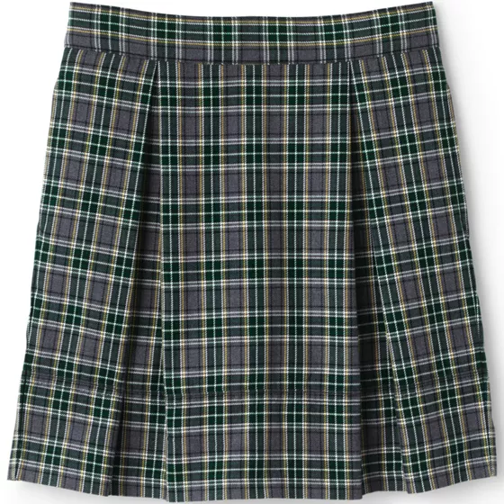 Little Girls Plaid Top of Knee Pleat Skort - primary