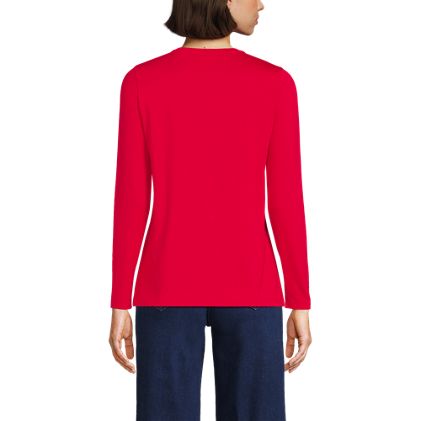 Women's Petite Relaxed Supima Cotton Long Sleeve Crew Neck T-Shirt - image 5