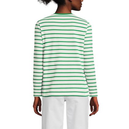 Women's Relaxed Supima Cotton Long Sleeve Crew Neck T-Shirt - image 3