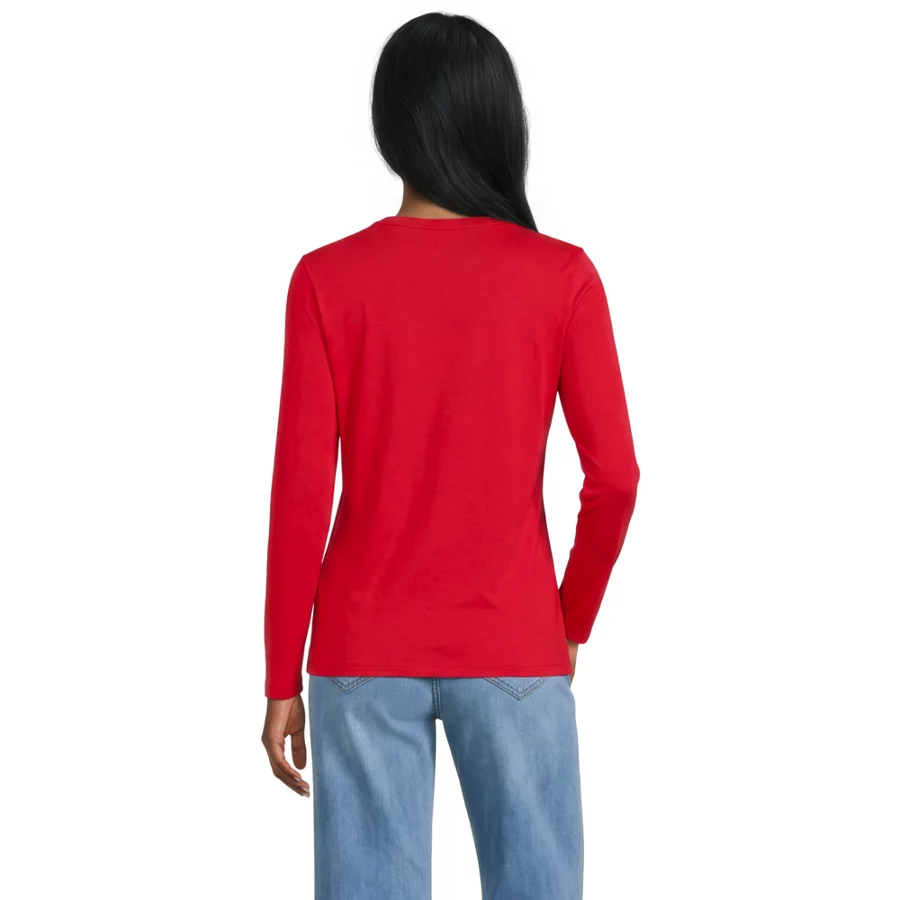 Supima Cotton Long Sleeve Crewneck T Shirt