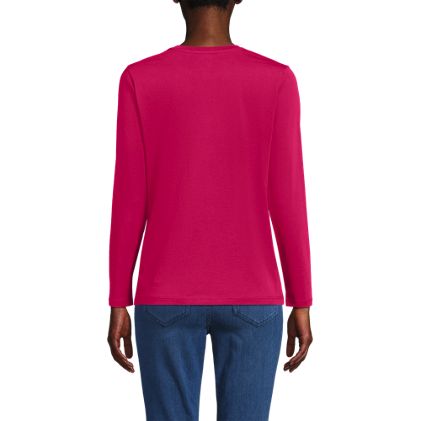 Women's Relaxed Supima Cotton Long Sleeve Crew Neck T-Shirt - image 3