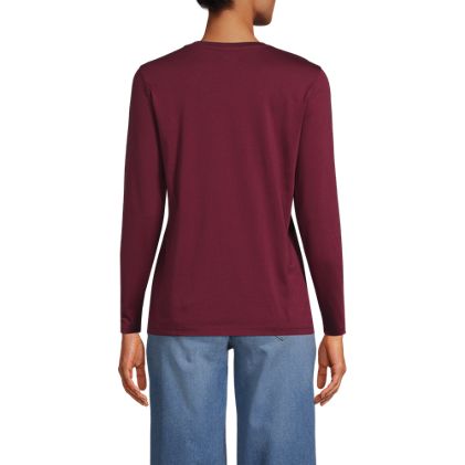 Women's Relaxed Supima Cotton Long Sleeve Crew Neck T-Shirt - image 2