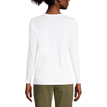 Le T-Shirt Supima® Ras-de-Cou Manches Longues, Femme Stature Standard image number 1