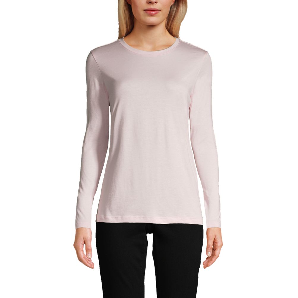 Lands' End Women's Petite Relaxed Long Sleeve Crewneck T