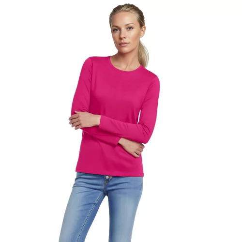 Supima Cotton Long Sleeve Crewneck T-Shirt, Front