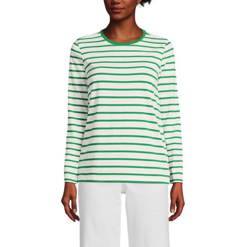 Women's Relaxed Supima Cotton Long Sleeve Crew Neck T-Shirt