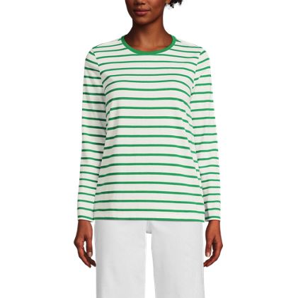 Women's Relaxed Supima Cotton Long Sleeve Crew Neck T-Shirt - image 2