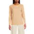 Women's Petite Supima Cotton Relaxed Long Sleeve Crew Neck T-Shirt, Front