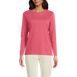 Women's Petite Relaxed Supima Cotton Long Sleeve Crew Neck T-Shirt, Front