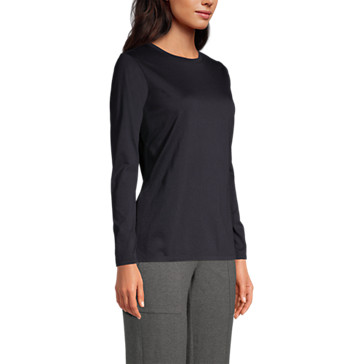 Le T-Shirt Supima® Ras-de-Cou Manches Longues, Femme Stature Standard image number 2