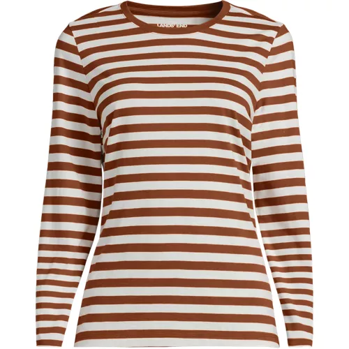 Supima Cotton Long Sleeve Crewneck T-Shirt, Front