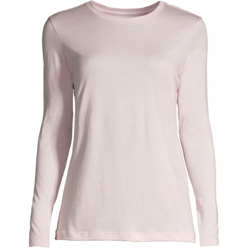 Women's Relaxed Supima Cotton Long Sleeve Crewneck T-Shirt