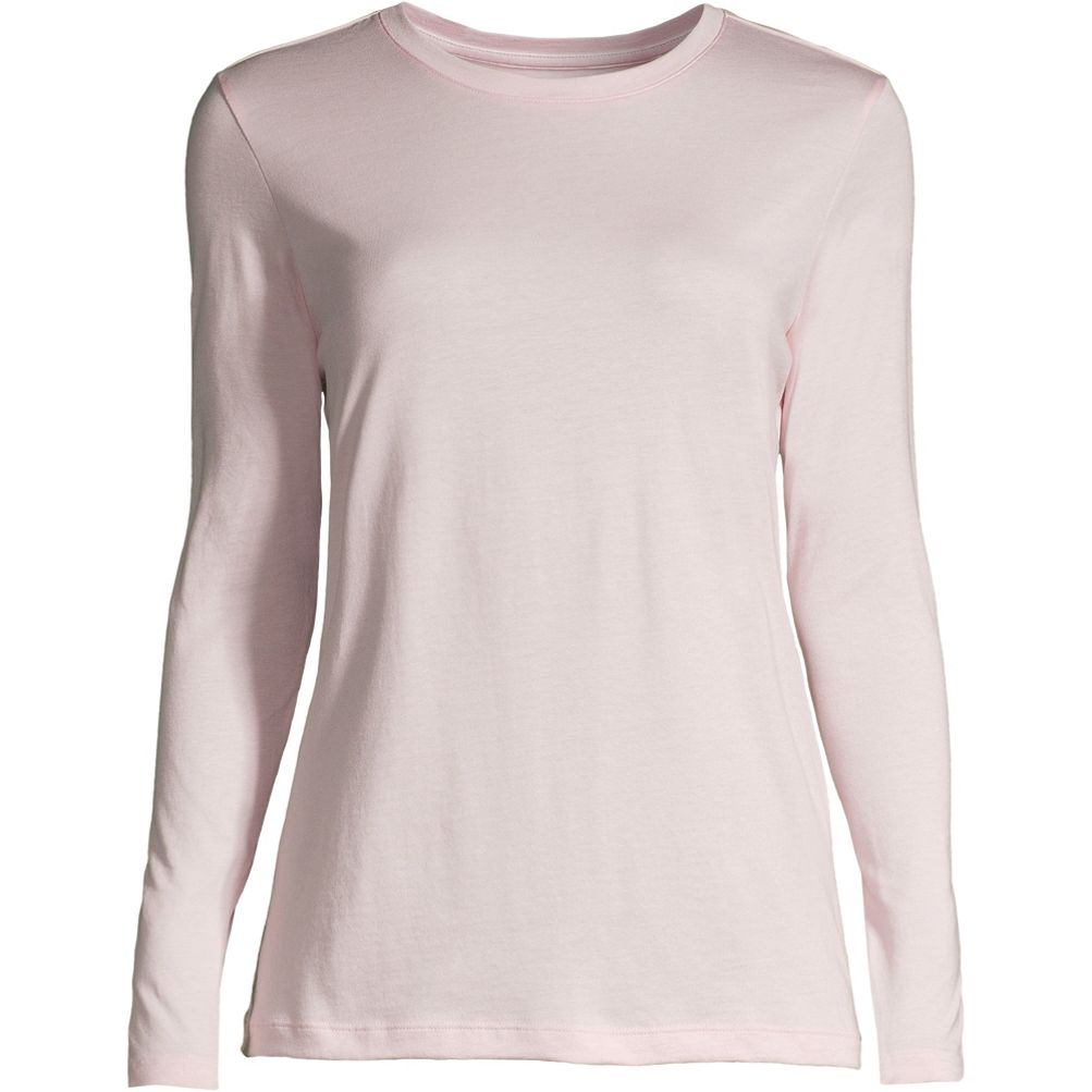 Lands' End Women's Petite Relaxed Long Sleeve Crewneck T