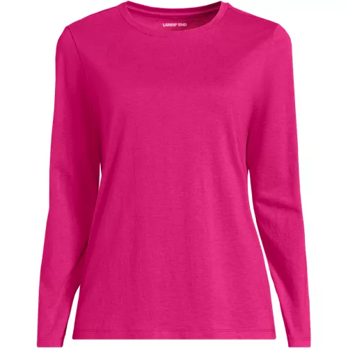 Supima Cotton Long Sleeve Crewneck T-Shirt, Front