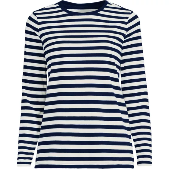 Supima Cotton Long Sleeve Crewneck T-Shirt - primary
