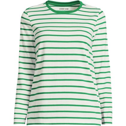 Women's Relaxed Supima Cotton Long Sleeve Crew Neck T-Shirt - image 1
