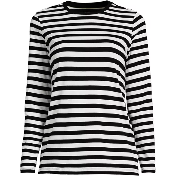 Supima Cotton Long Sleeve Crewneck T-Shirt - primary