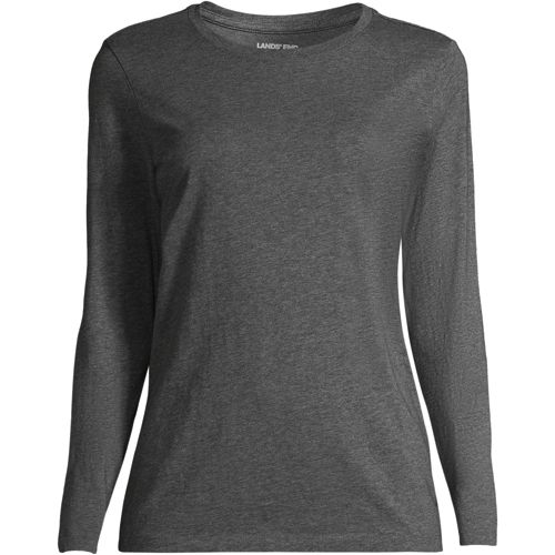 Women's Relaxed Supima Cotton Long Sleeve Crewneck T-Shirt