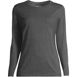 Women's Petite Relaxed Supima Cotton Long Sleeve Crew Neck T-Shirt, Front