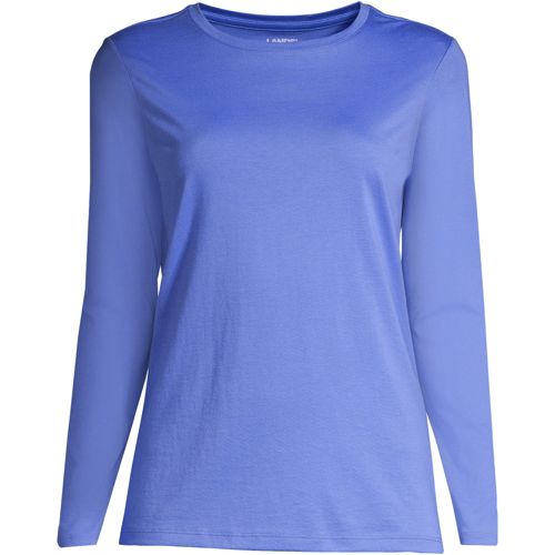 Women's Relaxed Supima Cotton Long Sleeve Crewneck T-Shirt