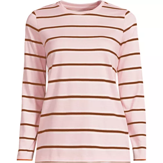 Plus Size Supima Cotton Long Sleeve Crewneck T-Shirt - primary