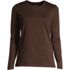 Women's Petite Supima Cotton Relaxed Long Sleeve Crew Neck T-Shirt, Front