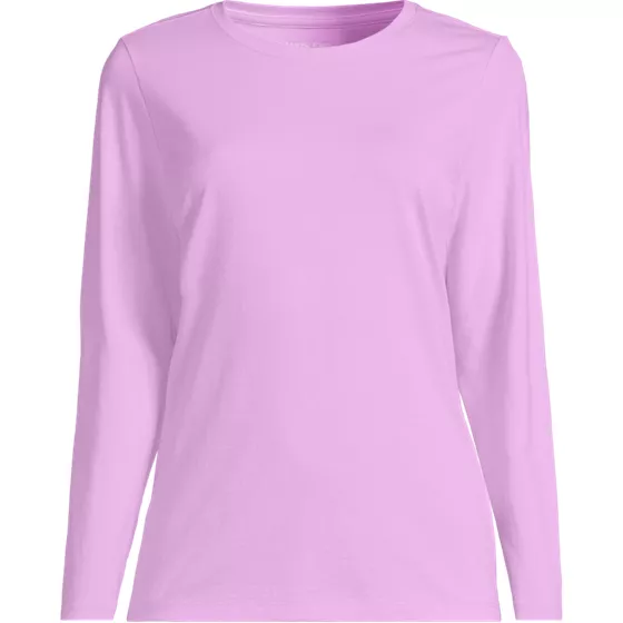 Supima Cotton Long Sleeve Crewneck T-Shirt - primary